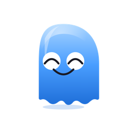 Boo, the floating blue MyOffload companion